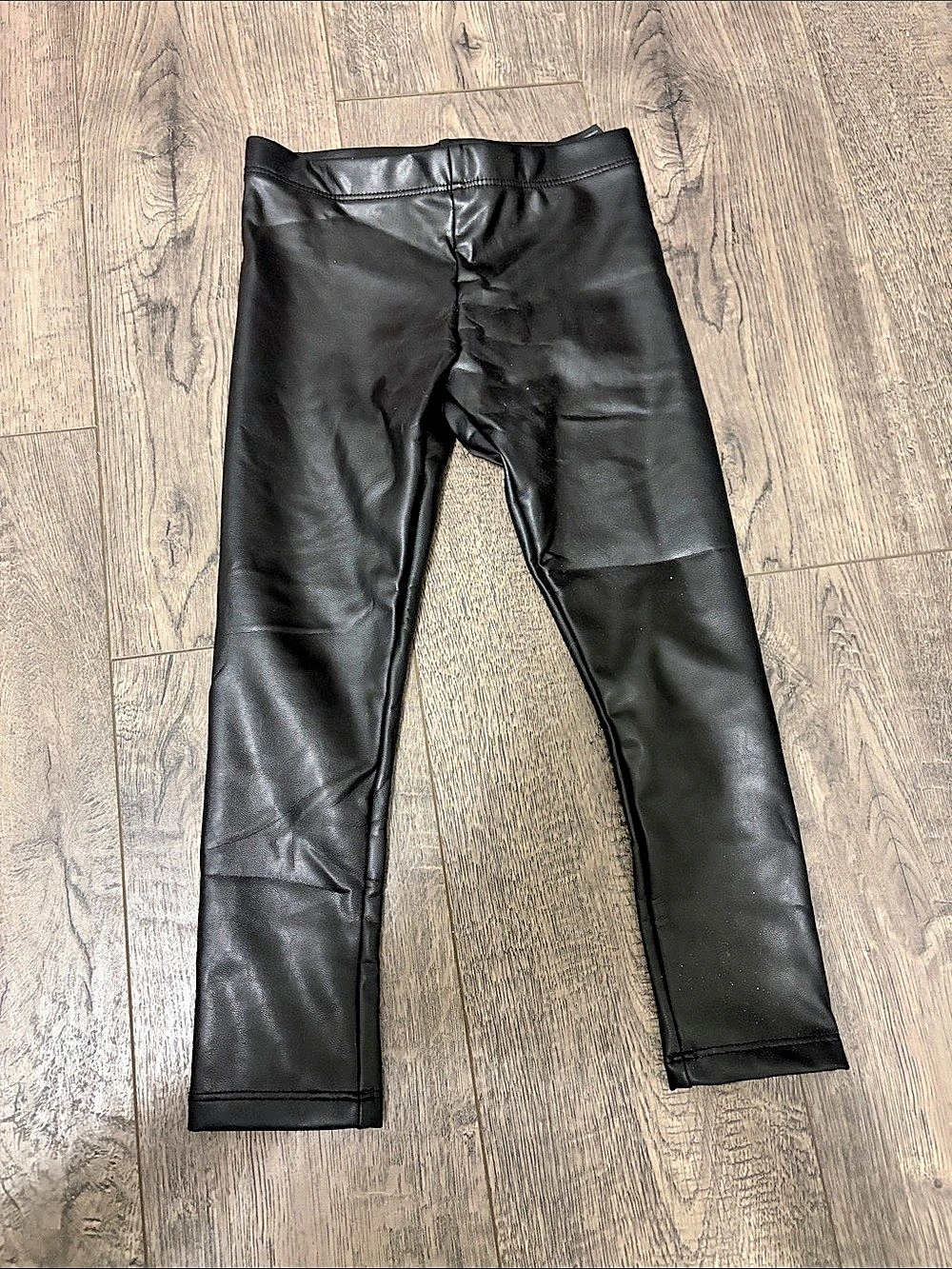 H&M girls faux leather leggings 4T12